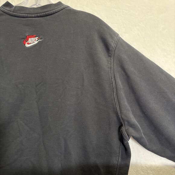 Nike Essentials French Terry Sweatshirt Embroidered Multi Logo Men's Size Large - Picture 10 of 15